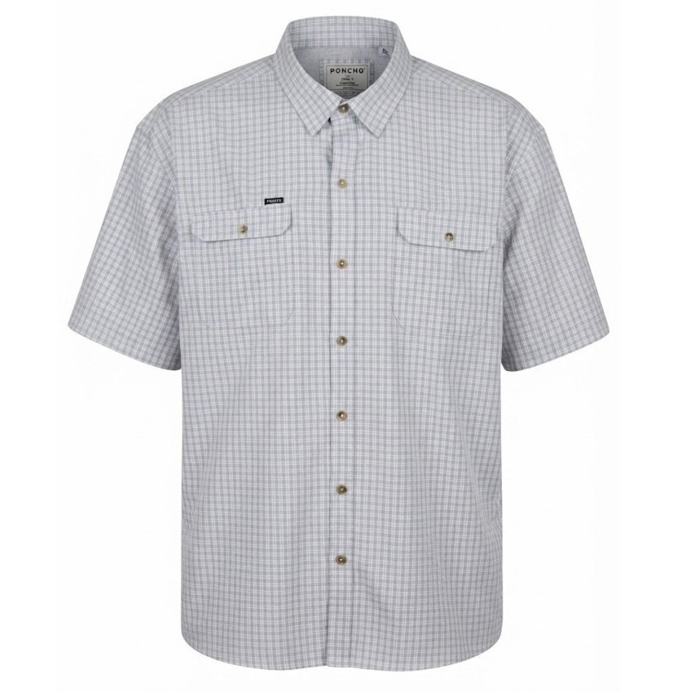 Poncho 3XL Regular Fit Plaid Short Sleeve Magnetic Pocket The Overcast Shirt